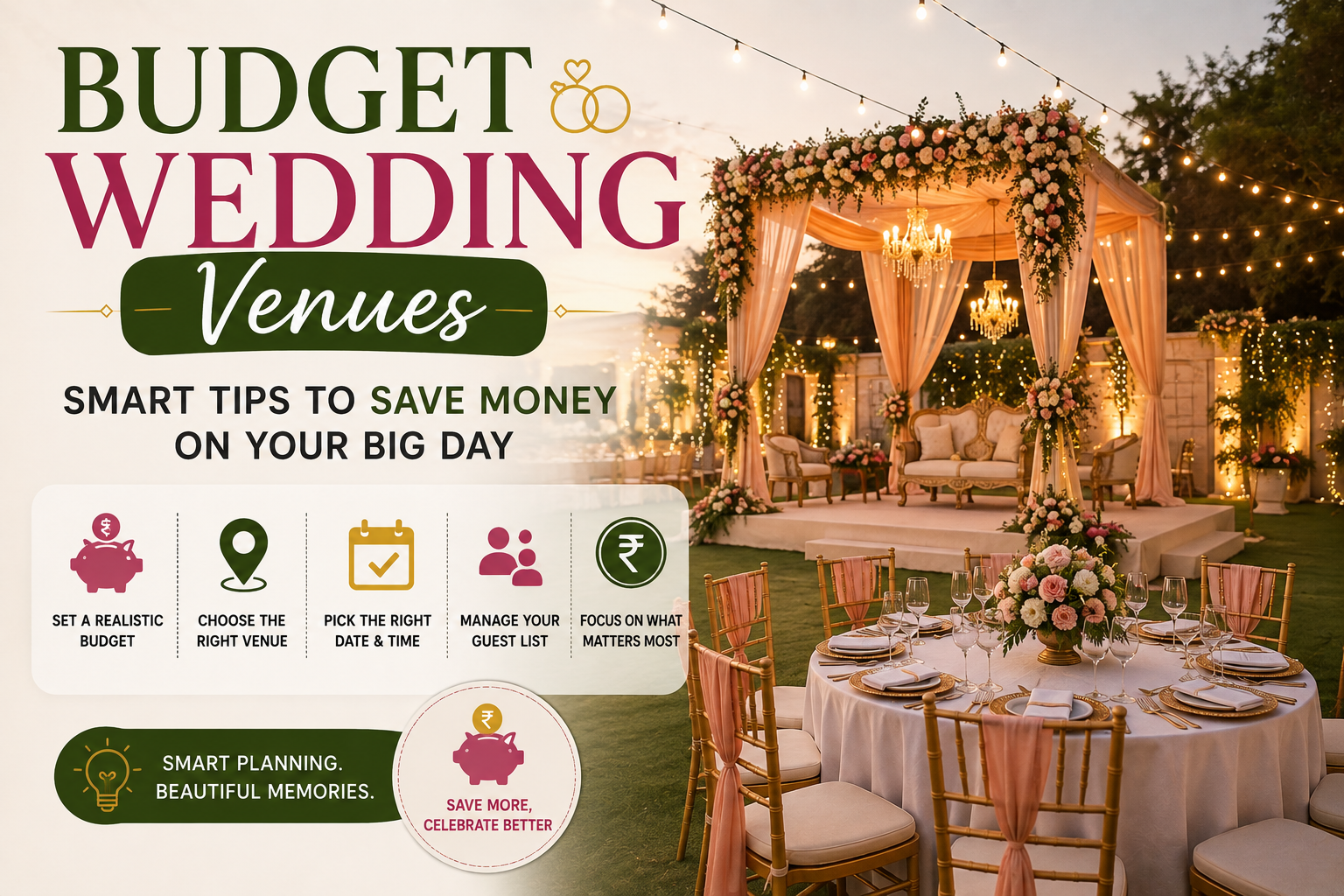 Budget Wedding Venues: Smart Tips to Save Money on Your Big Day